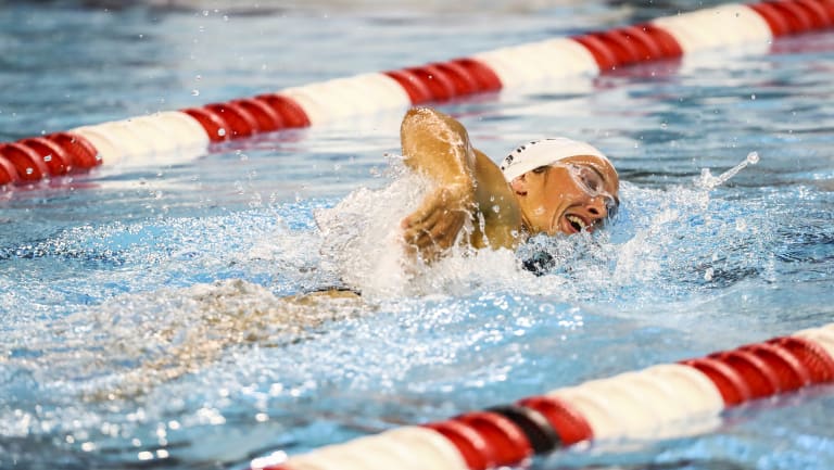 Tia Clair-Toomey swimming